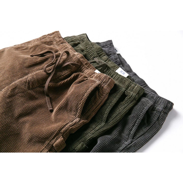Herren lässige Cord-Hose mit verstellbarem Bund und praktischen Seitentaschen Echoarchiv
