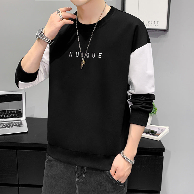 Herren Leichtes Colorblock-Sweatshirt mit Rundhalsausschnitt, gerippten Bündchen & minimalistischer Logostickerei Echoarchiv