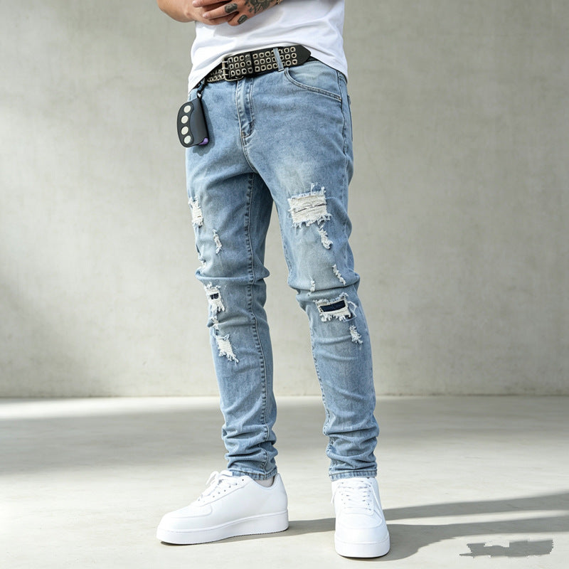 Herren Modische Ripped Denim Pants – Vardeno