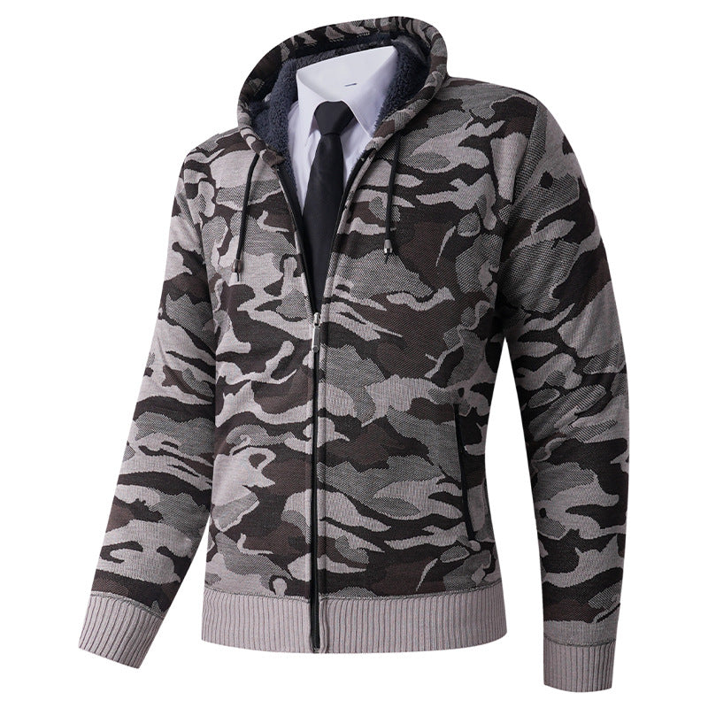 Herren modische Kapuzenjacke mit stylischem Camouflage-Design Echoarchiv