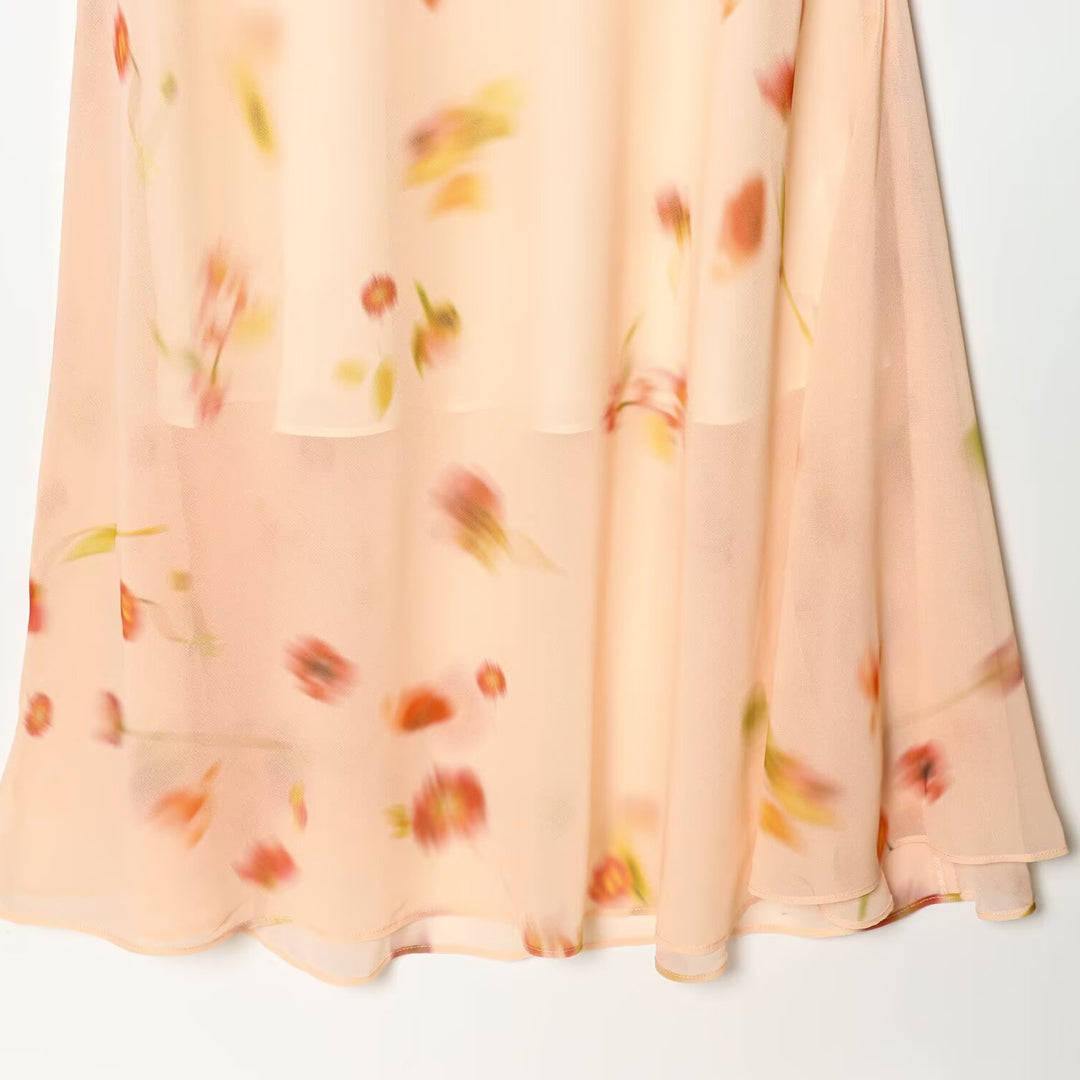 Damen Maxikleid mit romantischem Volant und floralen Akzenten Echo Archiv
