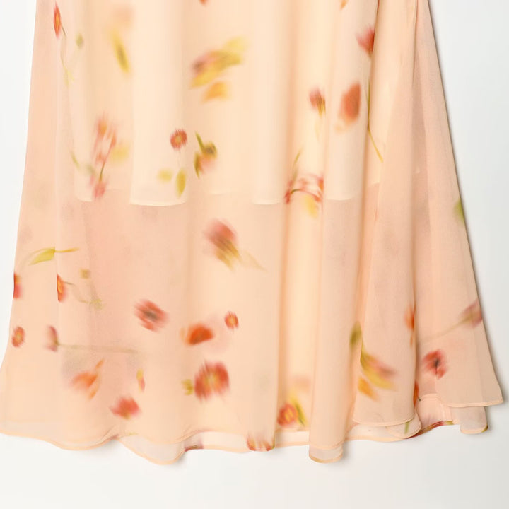 Damen Maxikleid mit romantischem Volant und floralen Akzenten Echo Archiv