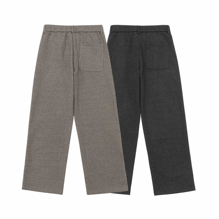 Damen Hochtaillierte weite Jersey-Hose mit Bundfalten und Eingrifftaschen Echoarchiv