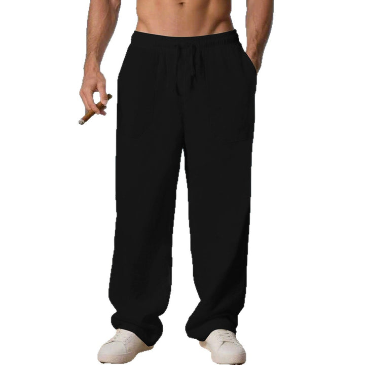 Herren Bequeme Strandhose mit seitlichen Taschen und elastischem Bund Echoarchiv