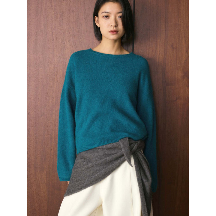 Damen Oversize-Feinstrickpullover mit voluminösem Schlauchkragen und weiter Silhouette Echoarchiv