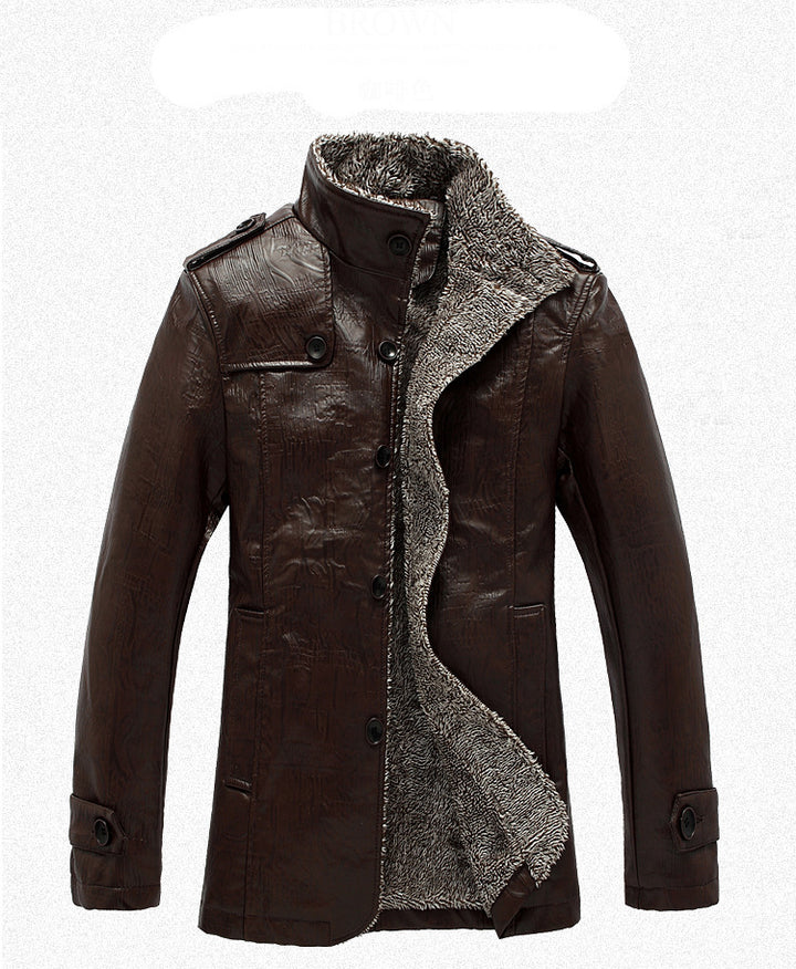 Herren Kunstlederjacke mit warmem Innenfutter Echoarchiv