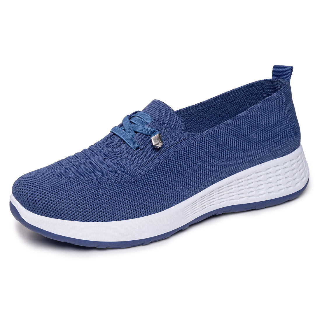 Damen nan leichter gestrickter Slip-On Freizeitschuh mit elastischem Einstieg, dekorativer Zier-Schnürung und dämpfender Leichtprofilsohle Echo Archiv