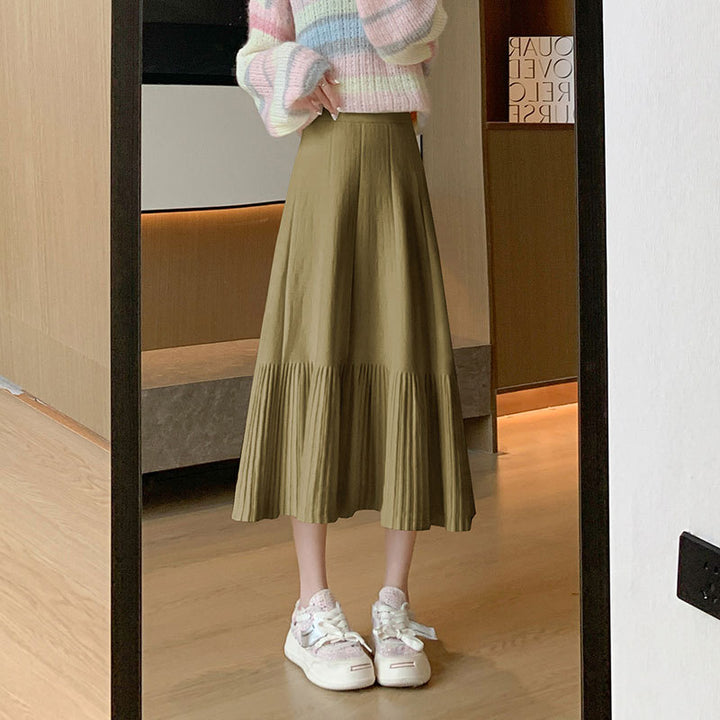 Damen Plissierter Midi-Rock aus weichem Material Echo Archiv