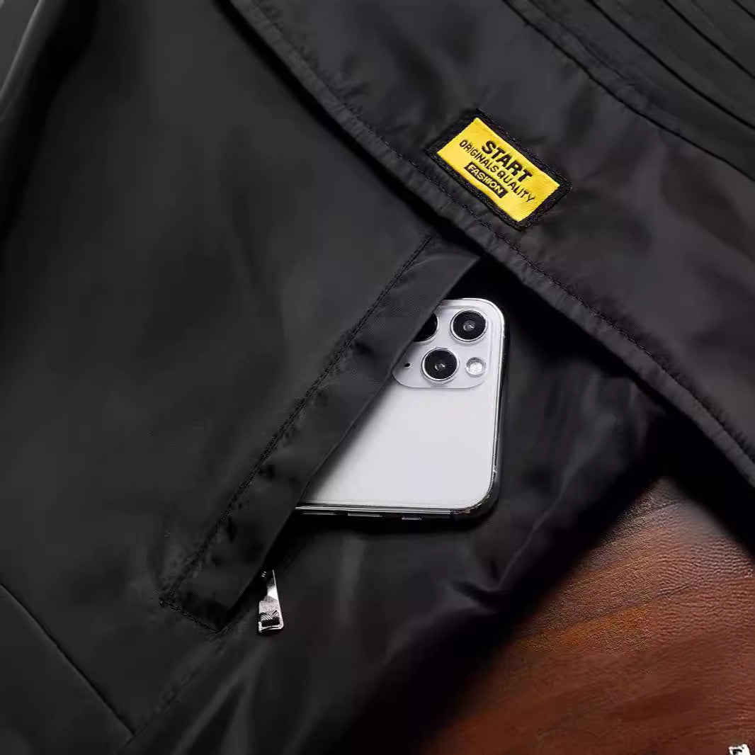 Herren Gefütterte Utility-Weste mit Fleece-Innenlage, Druckknopf‑ und Reißverschluss Echoarchiv