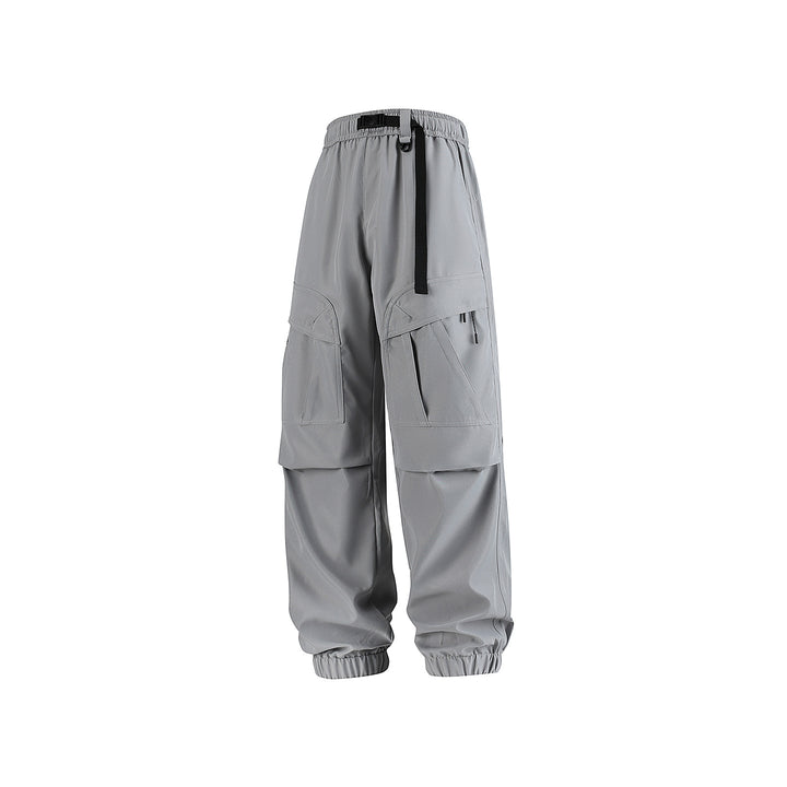 Herren Weite technische Cargo-Joggerhose mit elastischem Tunnelzugbund und Mehrfachtaschen Echo Archiv