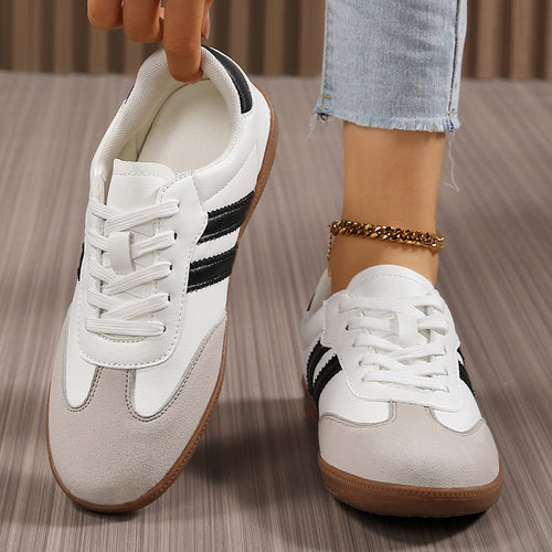 Damen nan Retro-Laufschuh mit Veloursleder-Details, Kontraststreifen und rutschfester Gummilaufsohle Echo Archiv