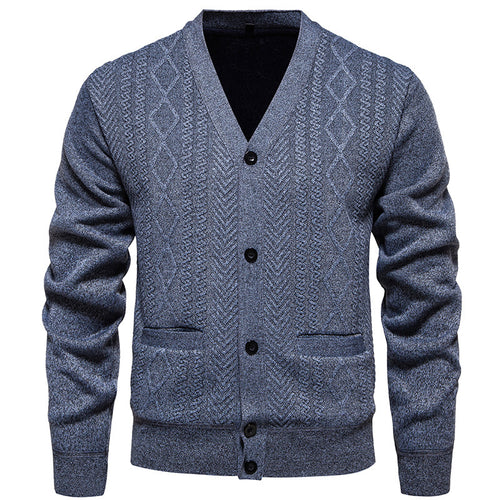 Herren modische Strickjacke mit klassischem Karomuster Echoarchiv