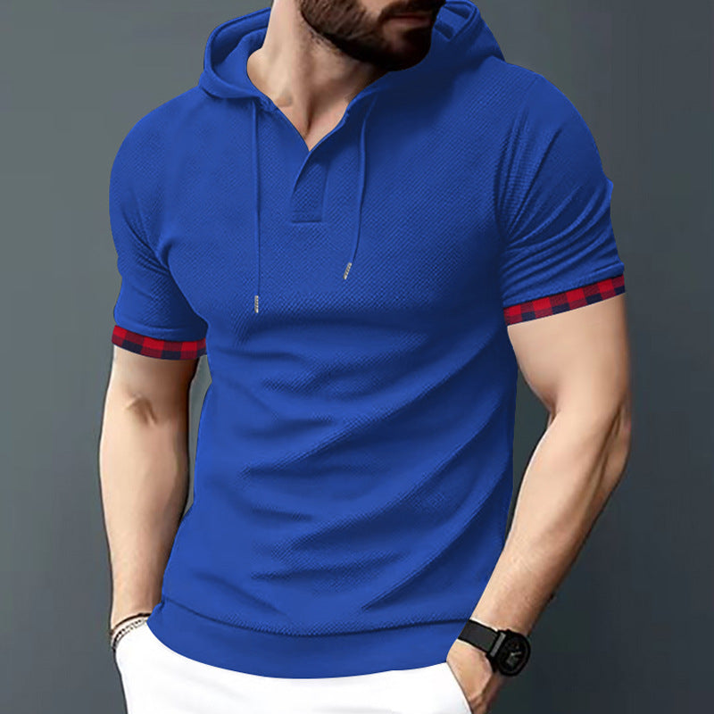 Herren sportliches Kurzarm-Hoodie-Shirt Echoarchiv
