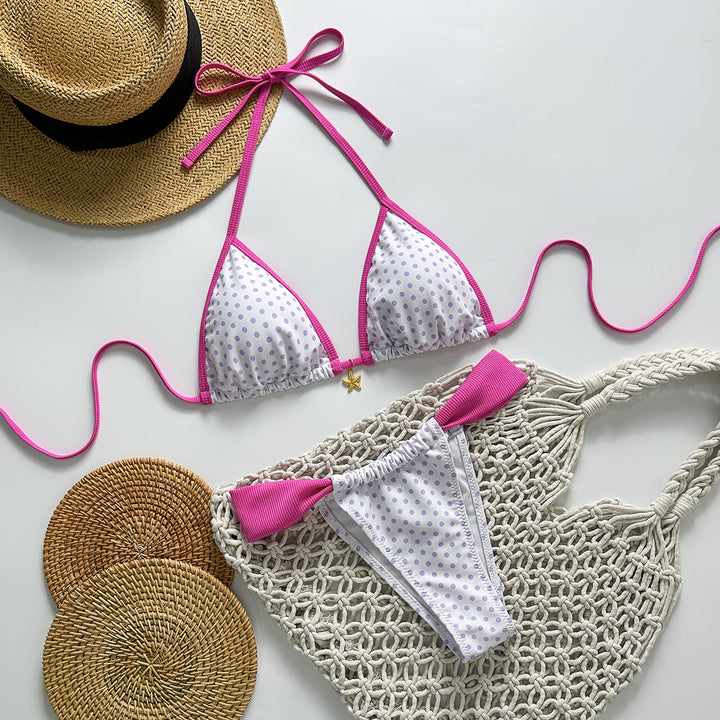 Damen Triangel-Bikini mit stilvollen Punktemuster Echo Archiv