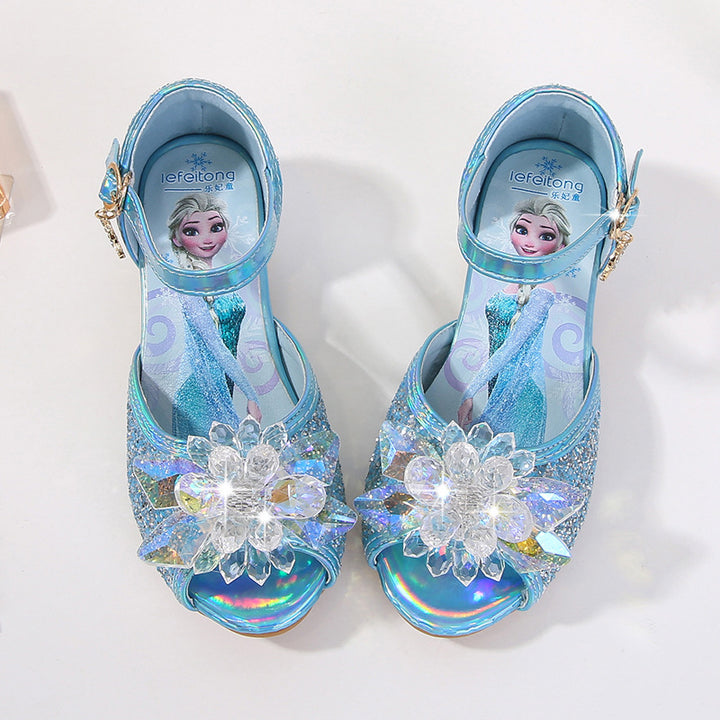 Mädchen Ballerinas mit funkelnden Akzenten und Blumenapplikation Echo Archiv