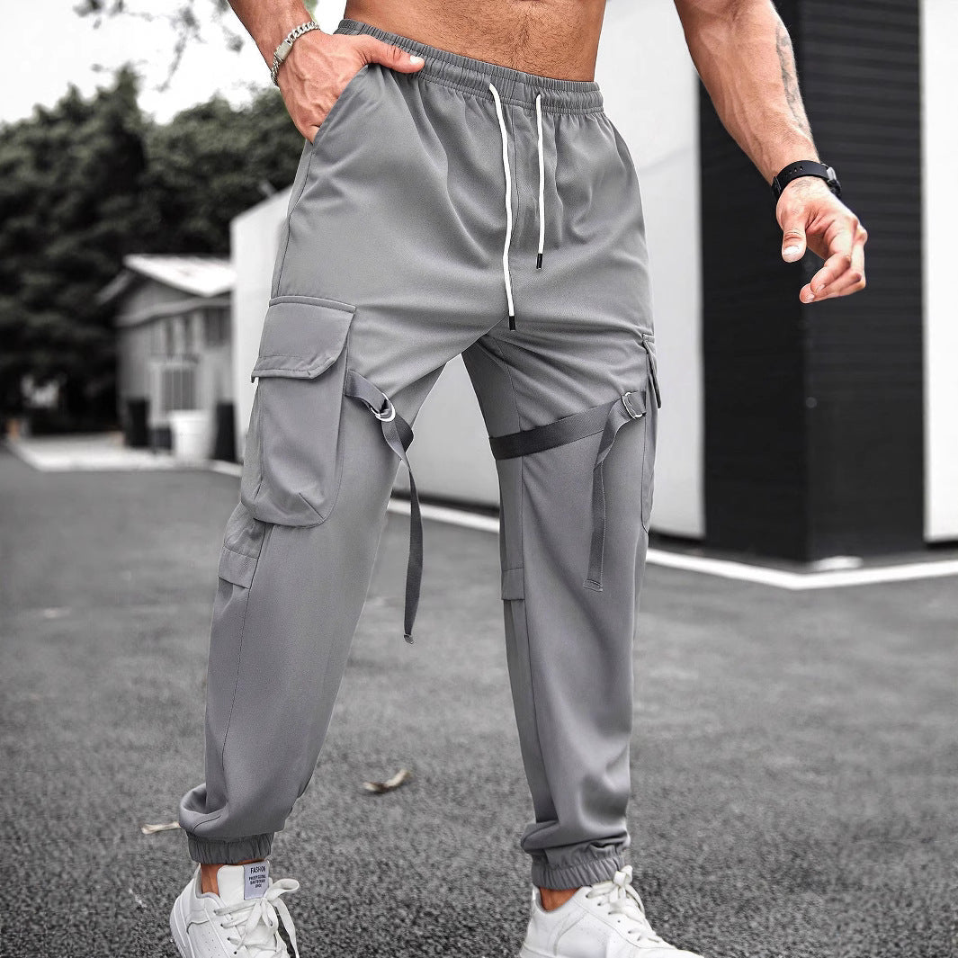 Herren modische Cargo-Trainingshose mit seitlichen Taschen Echoarchiv