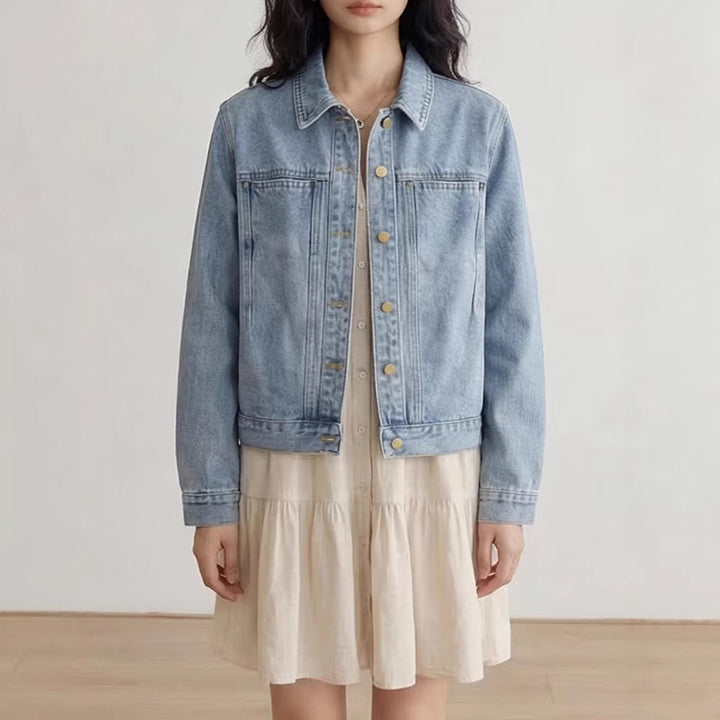 Damen Denimjacke mit Knopfleiste Echo Archiv
