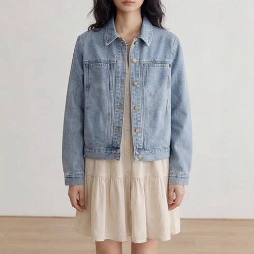 Damen Denimjacke mit Knopfleiste Echo Archiv