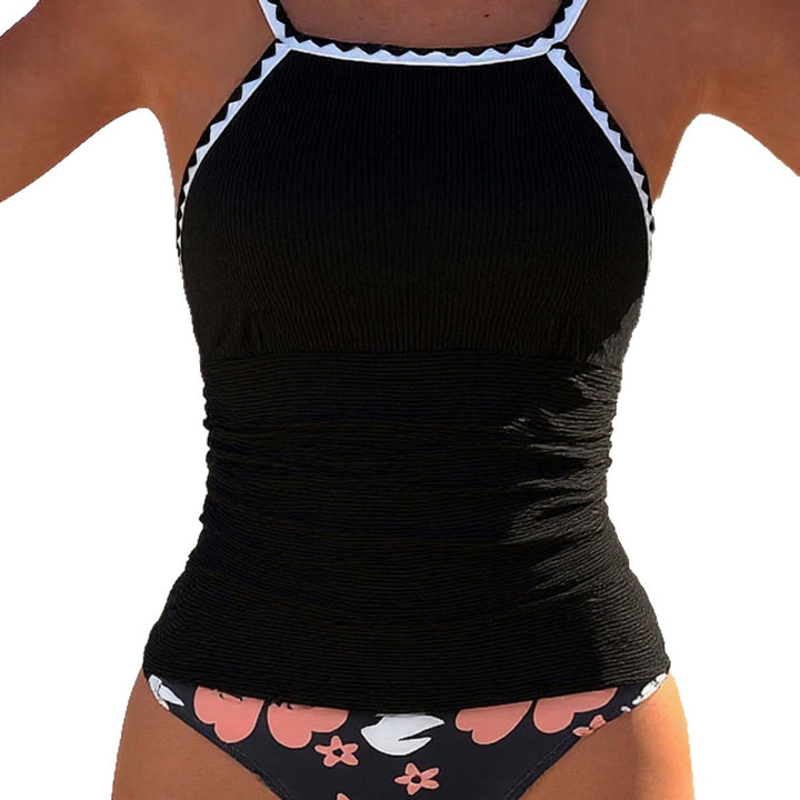 Damen Tankini mit modernem Rüschensaum und floralem Design Echo Archiv