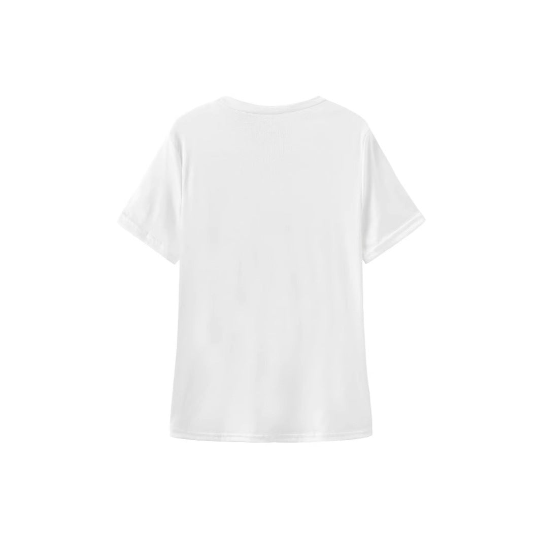 Damen Oversized Crop-T-Shirt mit künstlerischem Grafikdruck Echo Archiv