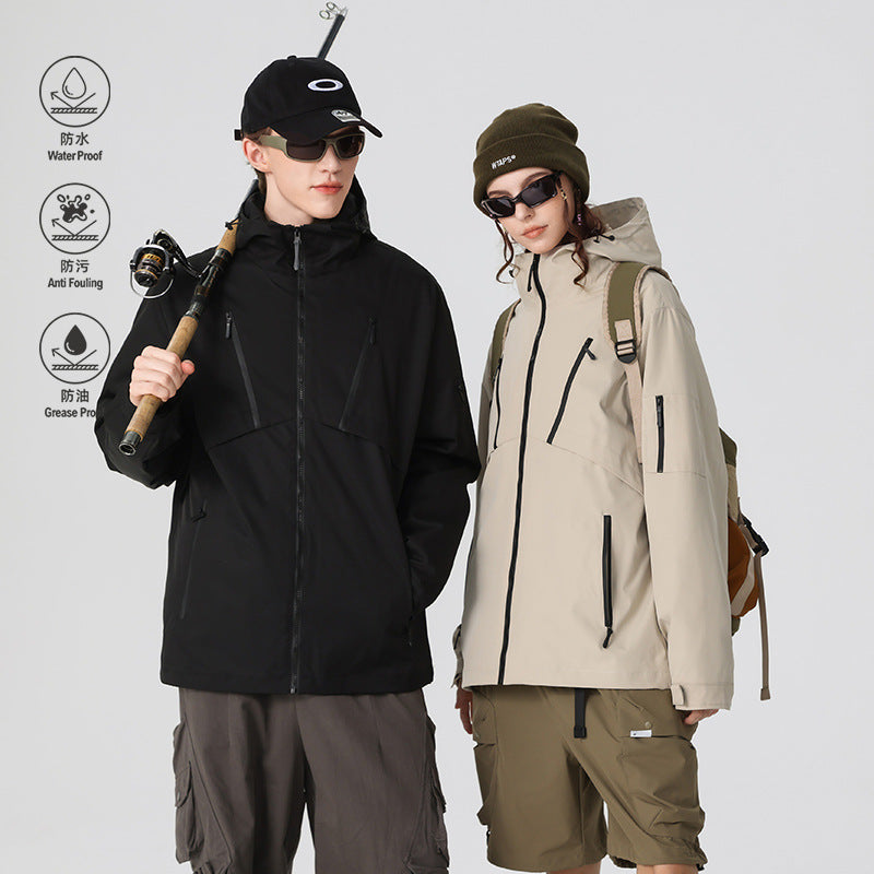 Herren Technische Softshelljacke mit Kapuze, wasserabweisender Membran und multiplen Reißverschlusstaschen Echo Archiv