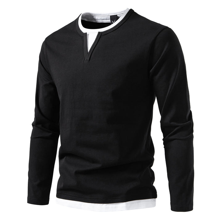 Herren Longsleeve Shirt mit innovativem Kragen Echoarchiv
