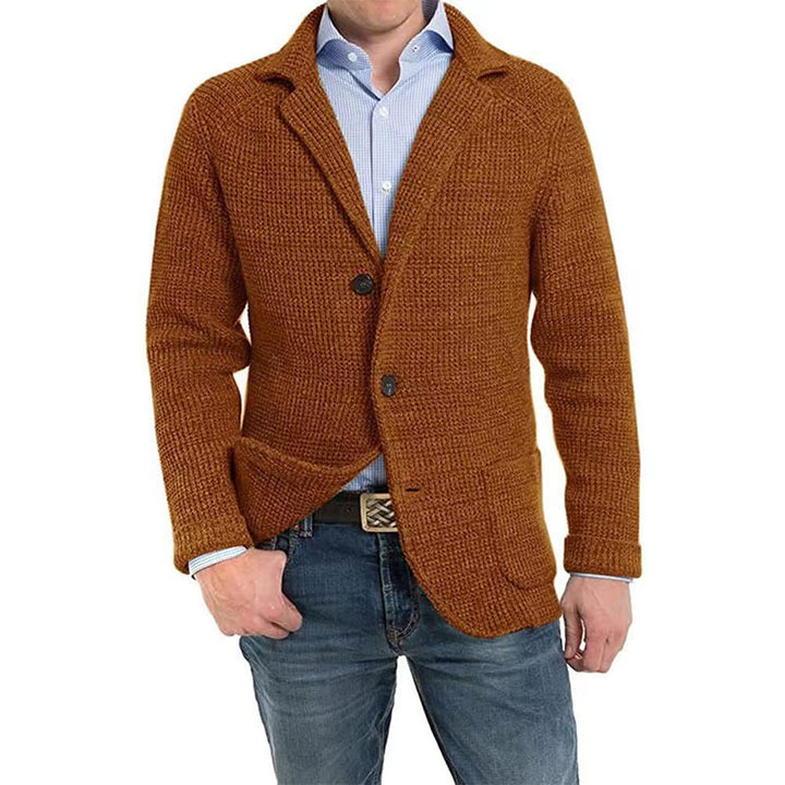 Herren Strukturstrick Sakko-Blazer mit aufgesetzten Taschen Echo Archiv