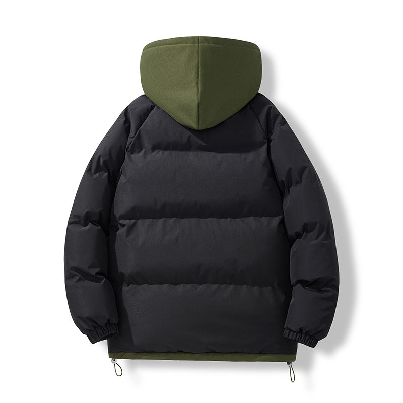 Herren isolierte Pufferjacke mit abnehmbarer Kapuze und verstellbarem Saum Echoarchiv