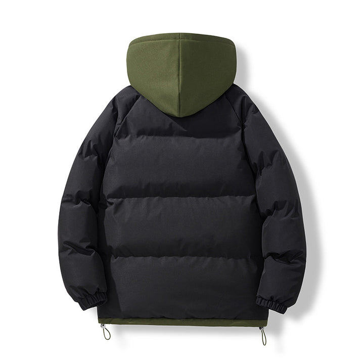 Herren isolierte Pufferjacke mit abnehmbarer Kapuze und verstellbarem Saum Echoarchiv
