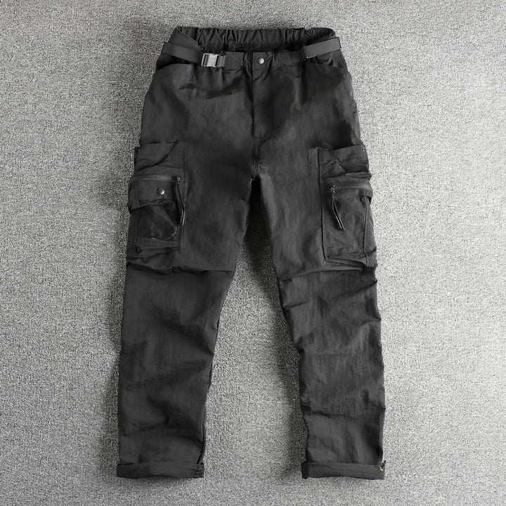 Herren Cargo-Hose mit multifunktionalen Taschen und verstellbarem Bund Echoarchiv