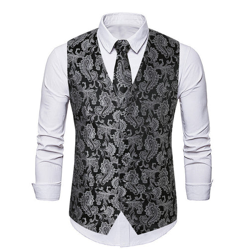 Herren Elegante Weste mit floraler Musterung Echoarchiv