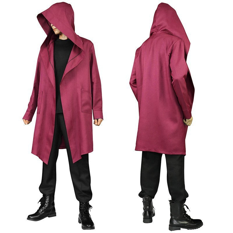 Unisex mehrschichtiger Kapuzenumhang mit weitem Fall und Satinbandverschluss – Montevé