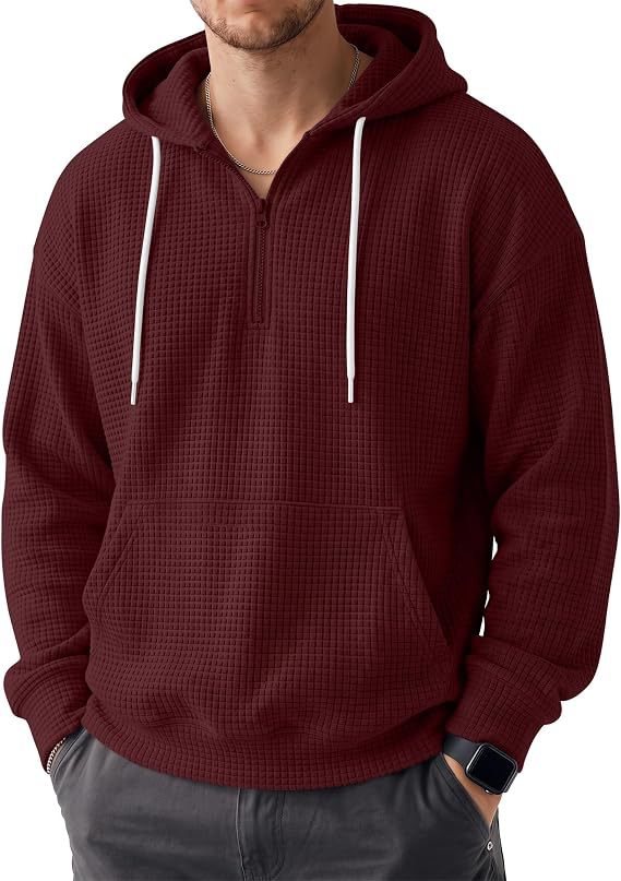 Herren Bequemer Kapuzenpullover mit Reißverschluss Echoarchiv