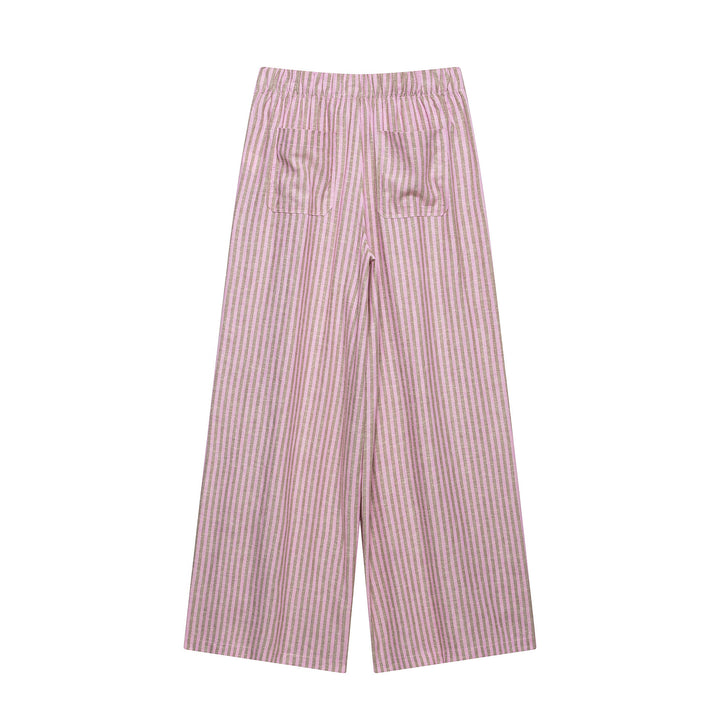Damen Hochtaillierte Culotte-Hose mit weitem Bein, Tunnelzug und vorderem Schlitz Echo Archiv
