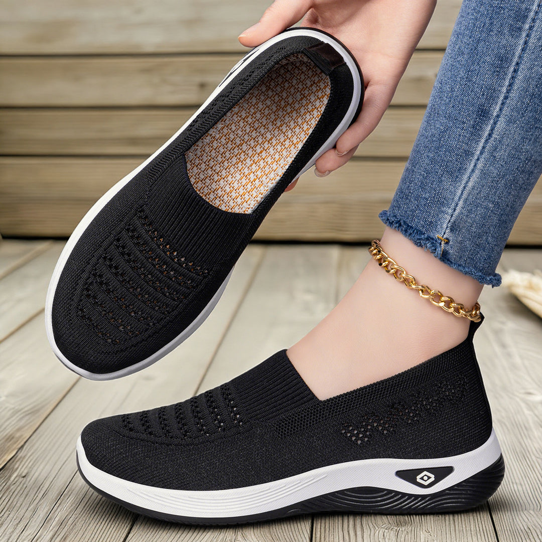Damen nan nahtloser atmungsaktiver Strick-Slip-On Comfort-Walking-Schuh Echo Archiv