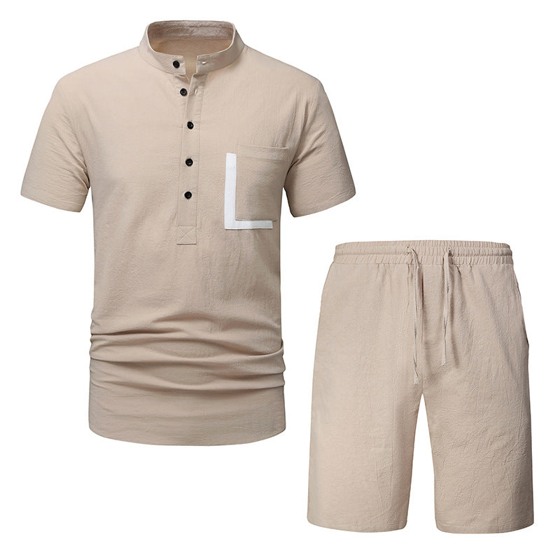 Herren Freizeitset mit modernem Stehkragen und sportlichem Design Echoarchiv