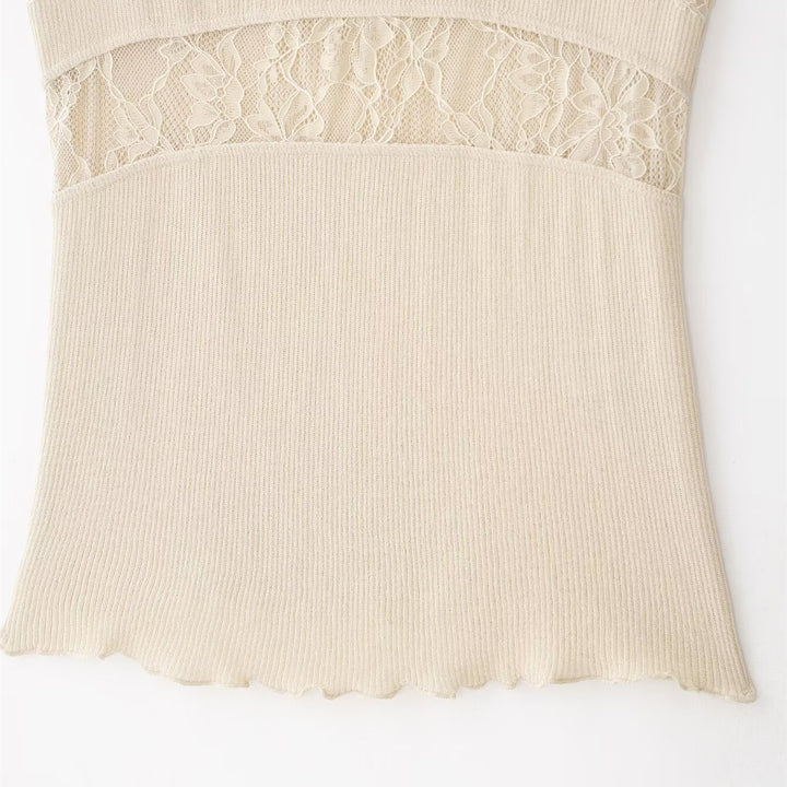 Damen Spitzen-Cami-Top mit zarten Trägern und eleganten Details Echo Archiv