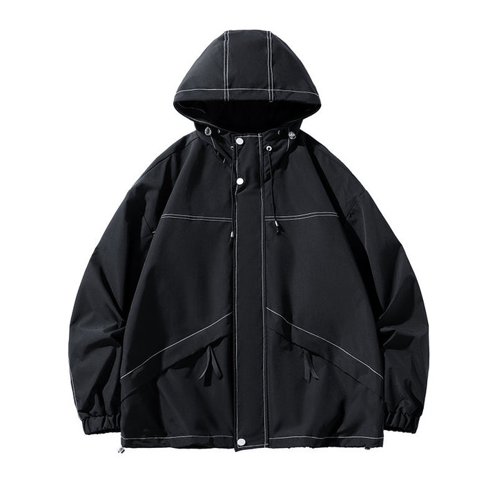 Herren Sportliche Übergangsjacke mit verstellbarem Kapuzenverschluss Echo Archiv