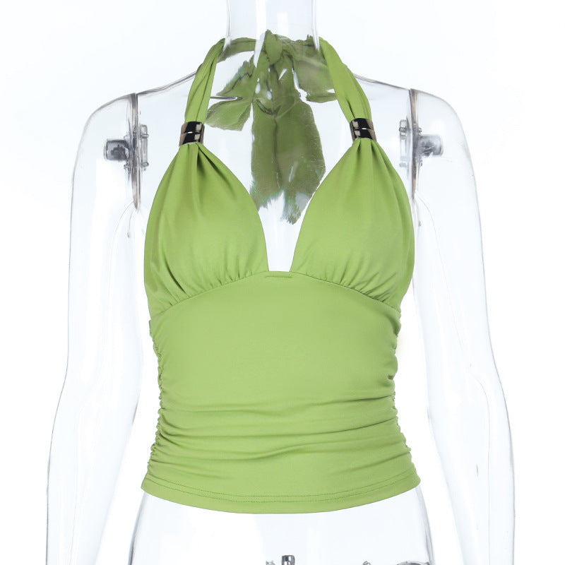Damen Halter-Bikinioberteil mit Raffung und verspieltem Design Echo Archiv