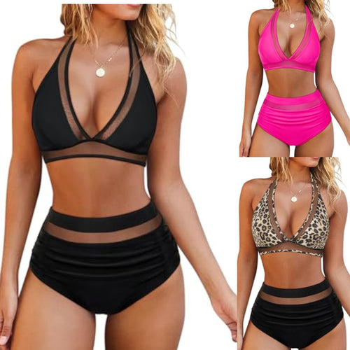 Damen Hochgeschnittener Bikini mit trendigem Transparent-Design Echo Archiv