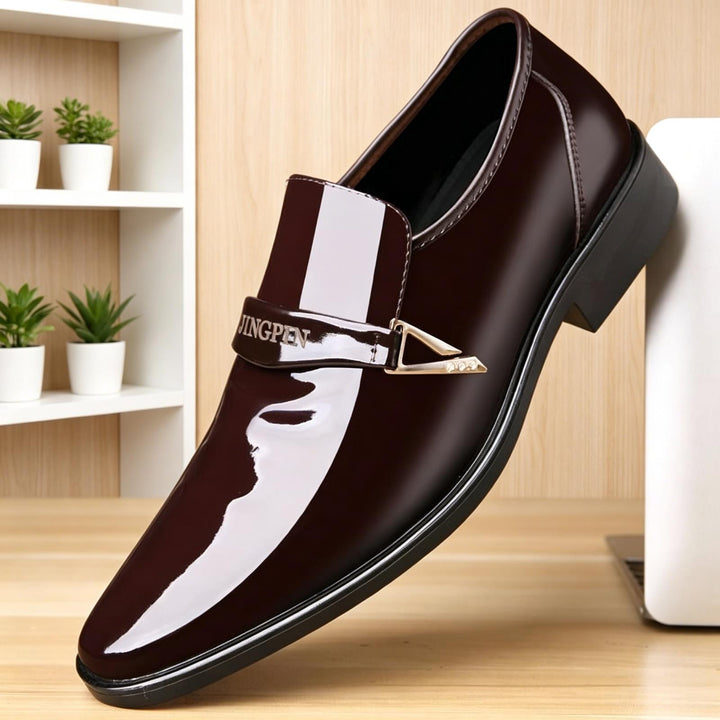 Herren Elegante Schnürschuhe mit Hochglanz Echoarchiv