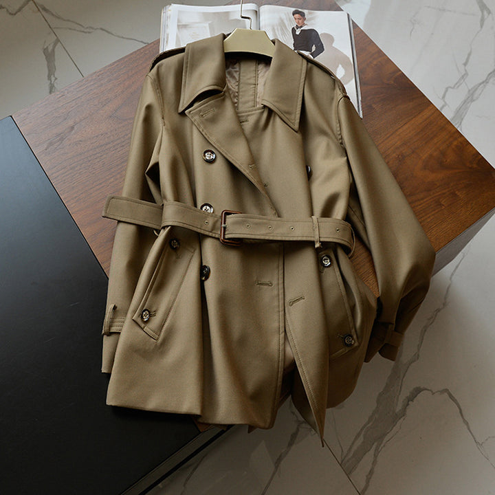 Damen Modische Trenchjacke mit Taillengürtel Echoarchiv 1789268628