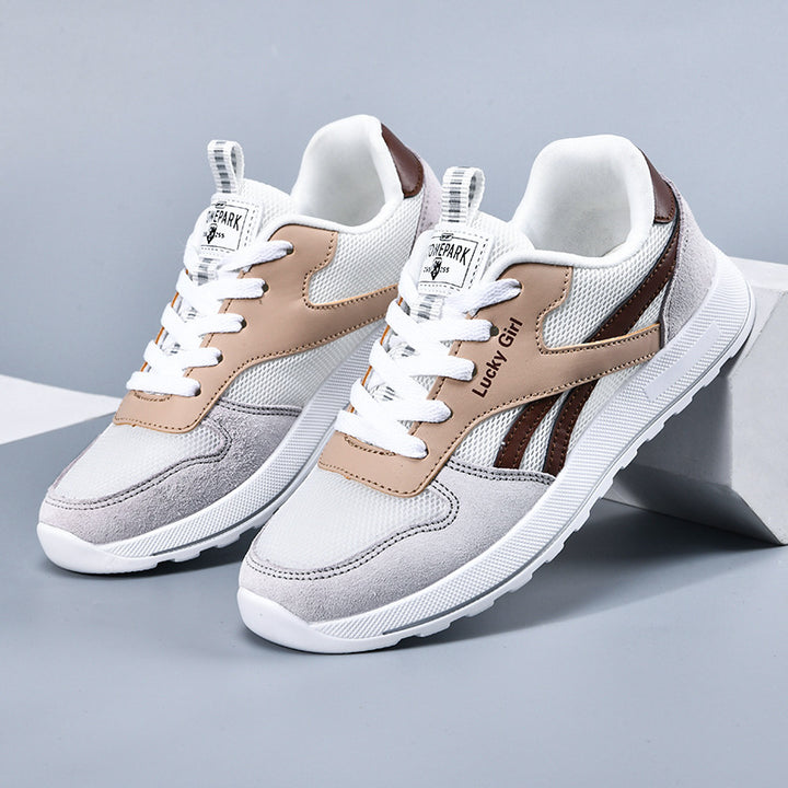 Damen Retro-Sneaker mit Mesh- und Veloursleder-Details Echoarchiv