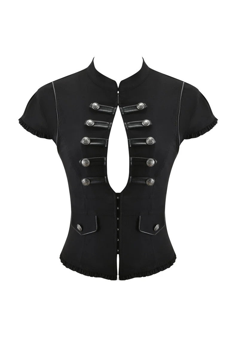 Damen Elegantes Blazer-Oberteil mit asymmetrischem Ausschnitt Echo Archiv