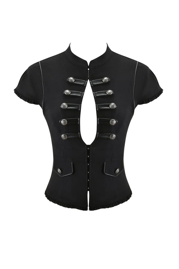 Damen Elegantes Blazer-Oberteil mit asymmetrischem Ausschnitt Echo Archiv