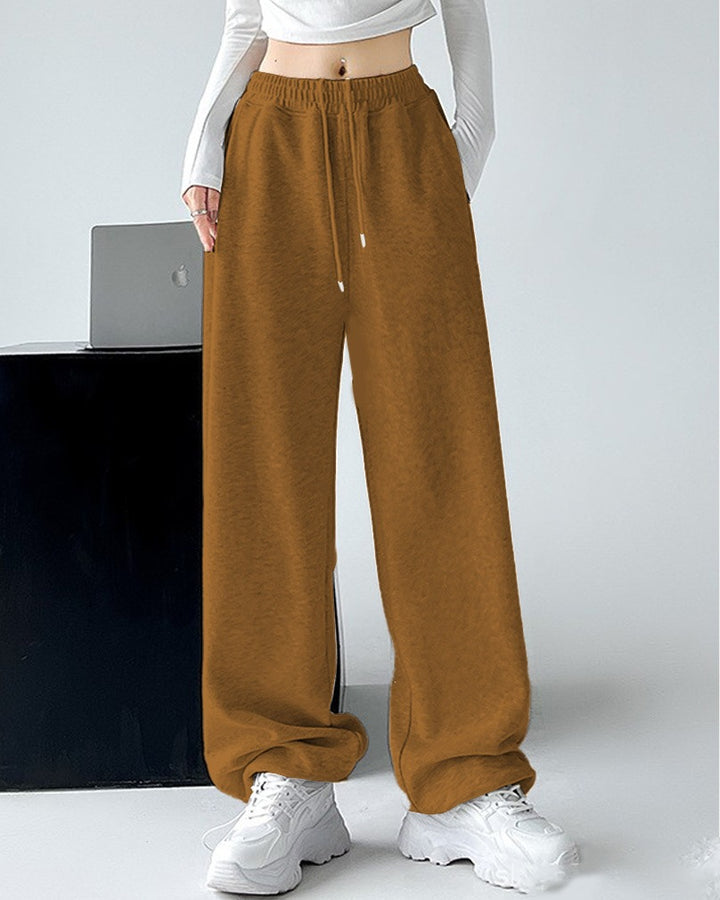 Damen nan extraweite Palazzo-Sweathose mit hohem Komfortbund, seitlichen Eingrifftaschen, Schlitz am Saum und Kordelzug Echo Archiv