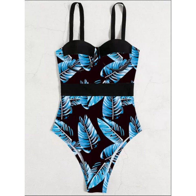 Damen Einteiler Badeanzug mit floralem Design und eleganter Silhouette Echo Archiv