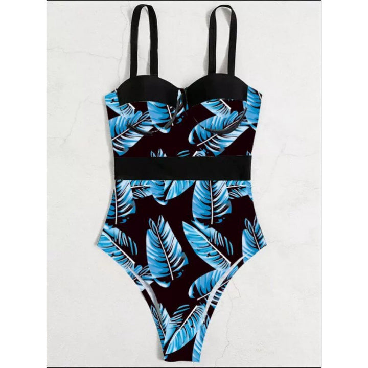 Damen Einteiler Badeanzug mit floralem Design und eleganter Silhouette Echo Archiv