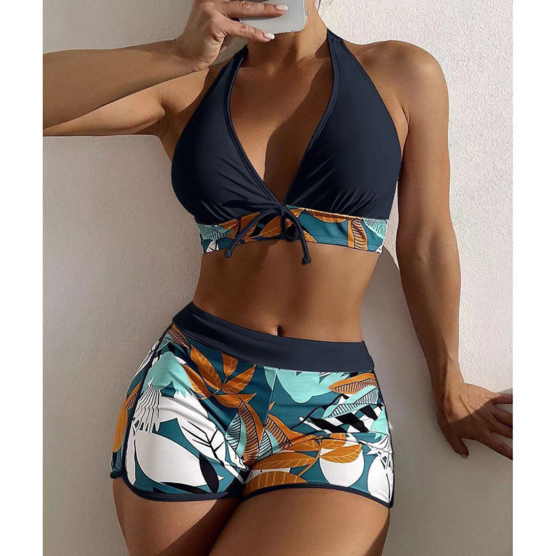 Damen Bikini-Set mit modischem Neckholder-Design und sportlichem High-Waist-Schnitt Echo Archiv
