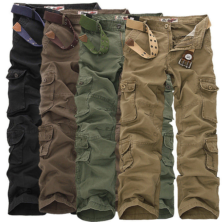Herren Multifunktionale Cargo-Hose mit verstellbarem Bund und zahlreichen Taschen Echoarchiv